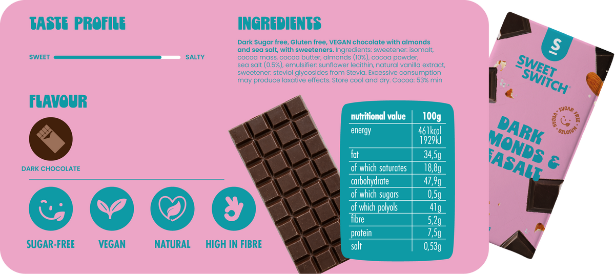 Dark Almonds & Sea Salt 90 g