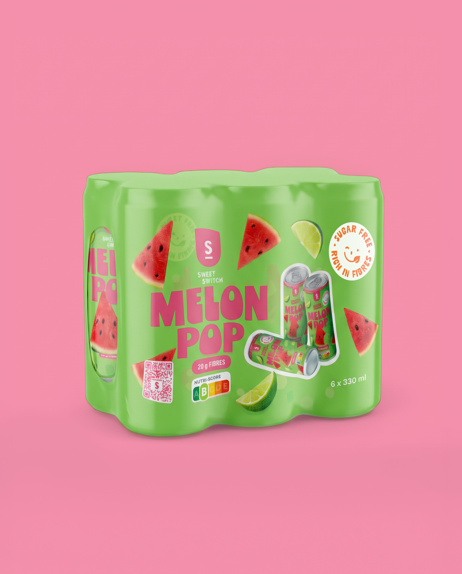 6-PACK - 6 x Melon Pop 330 ml