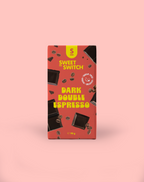 Box of Sweet Switch Dark Double Espresso on a pink background sugar free